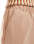 ASOS DESIGN baggy linen mix trousers in neutral