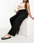 ASOS DESIGN Curve wide leg trouser in black 48 - фото #12