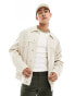 Фото #1 товара ASOS DESIGN oversized western jacket with textured seams in stone