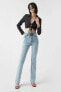 Kadın Dar Kesim Yüksek Bel Ispanyol Paça Kot Pantolon - Victoria Slim Jean