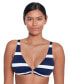 Фото #1 товара Women's Striped O-Ring Bikini Top