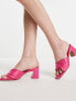 Simply Be Wide Fit soft padded mules in pink