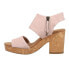TOMS Majorca Block Heels Womens Pink Casual Sandals 10020766T-650