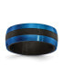 ფოტო #1 პროდუქტის Black Fiber Blue IP-plated Stainless Steel 8mm Band Ring