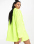 Фото #6 товара ASOS DESIGN oversized grandad suit blazer in fluro yellow