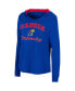 Women's Royal Kansas Jayhawks Catalina Hoodie Long Sleeve T-Shirt