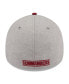 Фото #2 товара Men's Heather Gray, Burgundy Washington Commanders Striped 39THIRTY Flex Hat