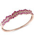 ფოტო #1 პროდუქტის Rosa by EFFY® Ruby (4-3/8 ct. t.w.) and Diamond (3/4 ct. t.w.) Bangle Bracelet in 14k Rose Gold, Created for Macy's
