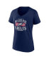 Фото #3 товара Women's Navy Philadelphia Eagles Americana V-Neck T-Shirt