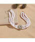 ფოტო #2 პროდუქტის Women's White Pearl Cluster Necklace