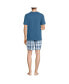 Фото #2 товара Men's Knit Jersey Pajama Shorts Sleep Set