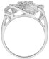 ფოტო #4 პროდუქტის Diamond Ring, 14k White Gold Diamond Pave Knot Ring (1 ct. t.w.), Created for Macy's