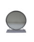 Adao Vanity Mirror & Stool, Faux Fur, Mirror, & Chrome Finish