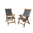 Фото #1 товара Садовое кресло древесина акации текстиль серый Shico Acacia Textile Grey 2 шт. (59 x 45,5 x 75,5 см)
