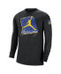 Фото #3 товара Men's Black Golden State Warriors Courtside Max 90 Vintage-Like Wash Statement Edition Long Sleeve T-shirt