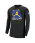 ფოტო #3 პროდუქტის Men's Black Golden State Warriors Courtside Max 90 Vintage-Like Wash Statement Edition Long Sleeve T-shirt