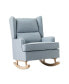 Фото #1 товара Batter son Modern Wingback Rocking Accent Chair With Solid Wooden legs