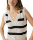 ფოტო #4 პროდუქტის Women's Striped Cotton Shell Sweater Vest