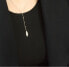 Stylish silver necklace with feather AGS986 / 47