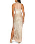 Фото #2 товара Aidan Mattox Fully Beaded Column Gown Women's 14