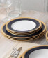 Odessa Cobalt Gold Set of 4 Dinner Plates, Service For 4