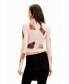 ფოტო #2 პროდუქტის Women's Slim high neck collage T-shirt