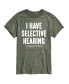 Фото #1 товара Hybrid Apparel Selective Hearing Men's Short Sleeve Tee