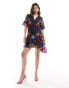 Фото #3 товара Hope & Ivy mini smock dress in bright floral