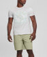 Фото #4 товара Men's Tufted-Chenille Logo Graphic Crewneck T-Shirt