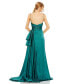 Women's Strapless Cut Out Side Bow Gown