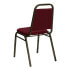 Hercules Series Trapezoidal Back Stacking Banquet Chair In Burgundy Fabric - Gold Vein Frame