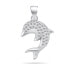 Decent silver pendant Dolphin PT125W