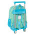 School Rucksack with Wheels Stitch Aloha Turquoise 26 x 34 x 11 cm