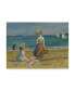 Pierre Auguste Renoir 'Figures On The Beach' Canvas Art - 47" x 35"