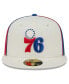 Фото #4 товара Men's Cream Philadelphia 76ers Piped Pop Panel 59FIFTY Fitted Hat