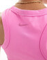 Фото #4 товара Nike One Training Dri-Fit tight crop tank in playful pink