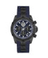 Фото #1 товара Men's Hurricane Blue Silicone Strap Watch 44mm