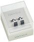 ფოტო #2 პროდუქტის Men's Black Square Cufflinks