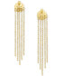 ფოტო #3 პროდუქტის Multi-Chain Disc Front to Back Drop Earrings in 10k Gold