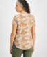 ფოტო #2 პროდუქტის Women's Printed Crewneck Short-Sleeve Tee, Created for Macy's