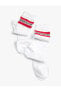 Фото #5 товара Slogan Baskılı Soket Çorap