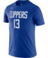 Men's Paul George Royal LA Clippers Diamond Icon Name Number T-shirt