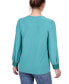 ფოტო #3 პროდუქტის Petite Long Sleeve Knit Top with Sequin Hem