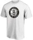 Men's White Brooklyn Nets Primary Team Logo T-shirt