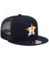 Фото #2 товара Men's Navy Houston Astros Team Color Trucker 9FIFTY Snapback Hat