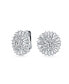 Фото #1 товара Bridal Wedding CZ Baguette Pave Round Cubic Zirconia Clip On Earrings For Women Non Pierced Ears Brass