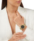 ფოტო #5 პროდუქტის Women's Lady Rock Gold Ion Plated Studded Stainless Steel Bracelet Watch 38mm