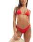 ASOS DESIGN Maya mix and match high leg hipster bikini bottom in red