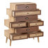 Фото #1 товара Мебель для прихожей с ящиками SASHA 80 x 33 x 94 cm Натуральный Деревянный Кремовый ротанг