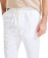 ფოტო #3 პროდუქტის Men's Classic-Fit Elastic Drawstring Linen Pant